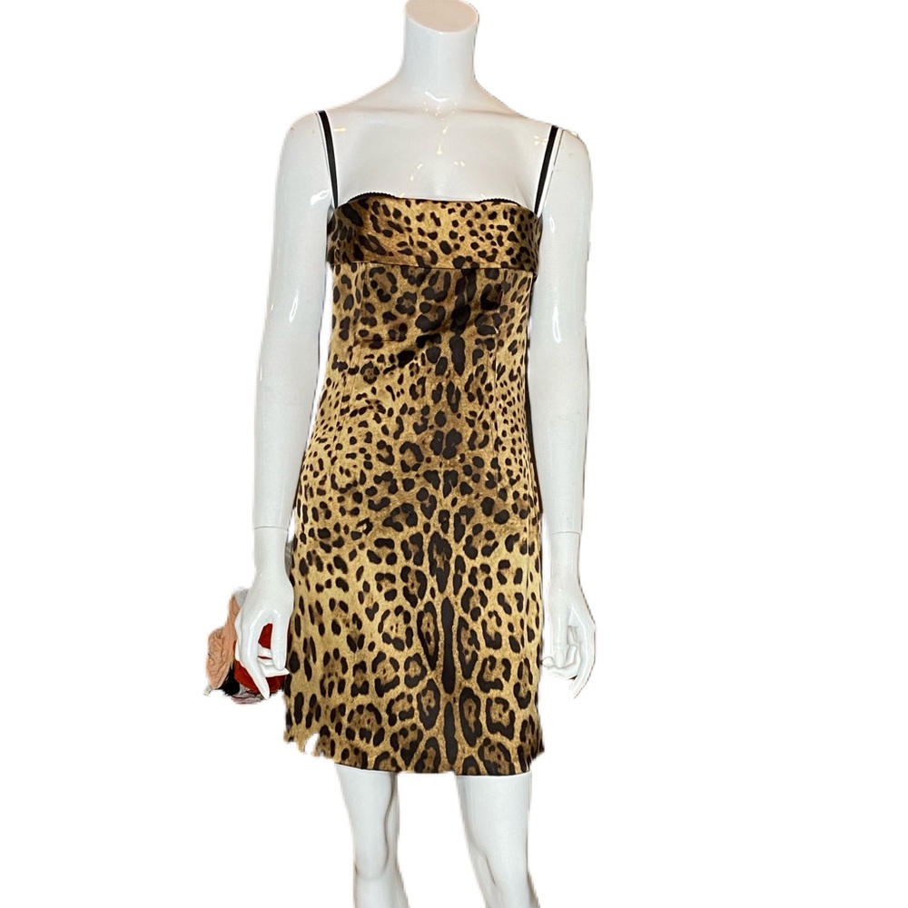 Dolce & Gabbana Leopard Print Slip Dress